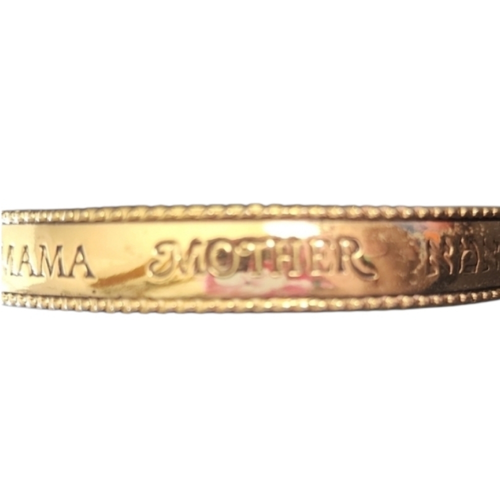 Goldtone Mother Bangle Bracelet
